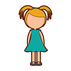 cute little girl character vector illustration design