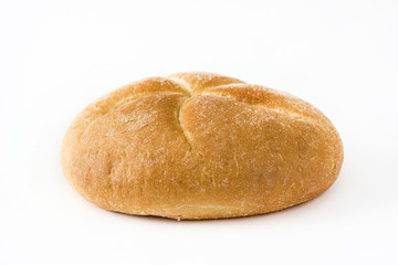 Baked bread isolated on white background
