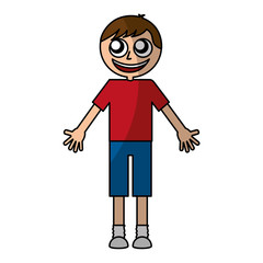 young boy avatar character vector illustration design