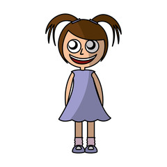 cute little girl character vector illustration design