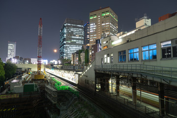 工事中の御茶ノ水駅の夜景, 日本