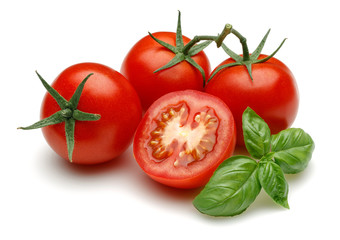 Tomatoes with basil