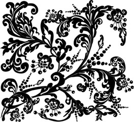 decorated black background with dots