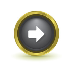 isolated yellow right arrow button, next button