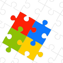 Fototapeta premium puzzle parts for teamwork