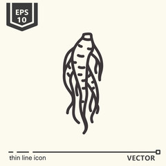 One icon - ginseng root
