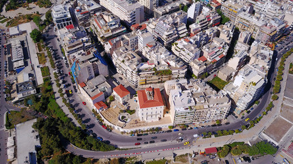 Fototapeta premium Aerial drone photo of Marina Zeas in Peiraeus, Attica, Greece
