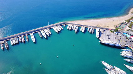 Aerial drone photo of Marina Zeas in Peiraeus, Attica, Greece