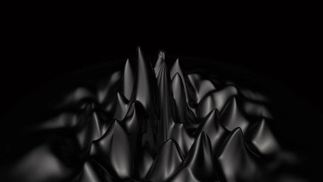 Dancing black Oil Liquid.Oil liquid animation.Good for intro and titles.Splashes and wakes under music rhythm dubstep kill jingle. On the black background.