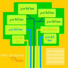 Infographic tree vector template