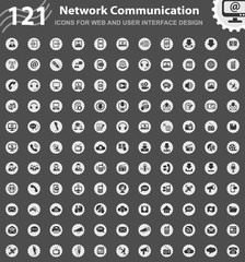 communication icon set