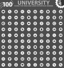 University icons set