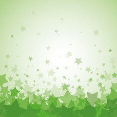 Vector background with green stars