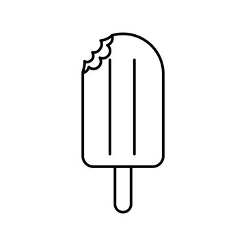 black silhouette of popsicle icon vector illustration