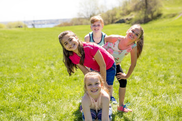 Obraz premium Casual Children Cheerful Cute Friends Kids Concept