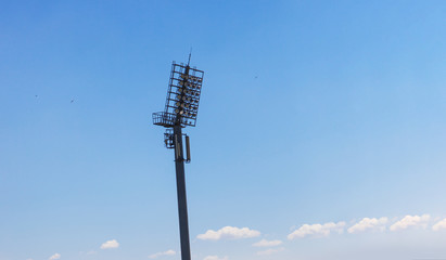 Fototapeta premium Spotlight on lighting tower of stadium