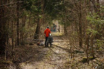 Orienting competition for bicyclists in Moscow Region, Russia