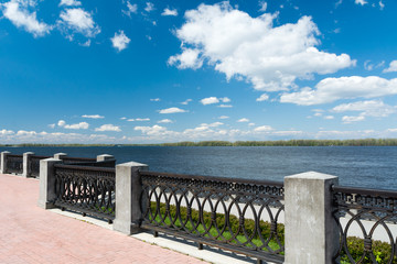 Volga river embankment in Samara