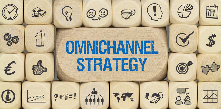 Omnichannel Strategy Würfel Mit Symbole