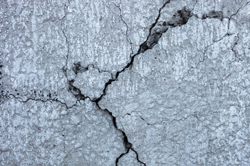 Cracked concrete surface