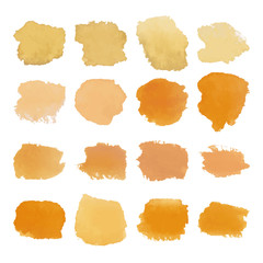 Yellow blots watercolor set