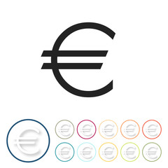 Bunte 3D Buttons - Euro