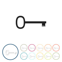 Bunte 3D Buttons - Schlüssel Geheimnis