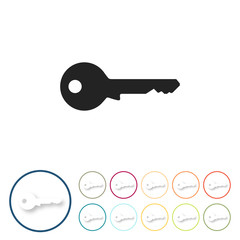 Bunte 3D Buttons - Schlüssel Schlüsseldienst