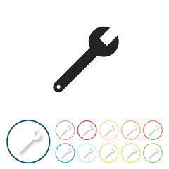 Bunte 3D Buttons - Schraubenschlüssel Einstellungen