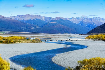 Crédence de cuisine en verre imprimé Nouvelle-Zélande Beaux paysages du parc national d& 39 Arthur& 39 s pass en automne, île du Sud de la Nouvelle-Zélande