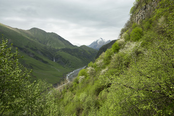 Naklejka premium Mountains of Republic of Georgia 