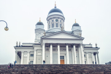 HELSINKI, FINLAND - JANUARY 28, 2017: Senate Square