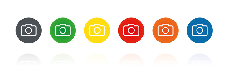 Kamera - Farbige Buttons - obrazy, fototapety, plakaty