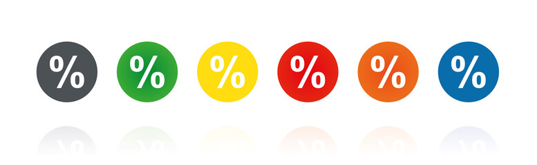 Prozente - Farbige Buttons