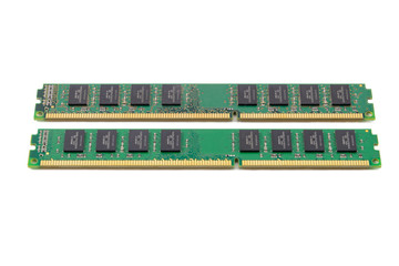 RAM(Random Access Memory) for servers on white background