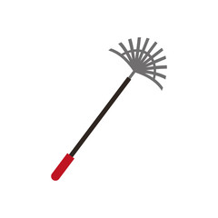 rake garden tool vector icon illustration graphic design