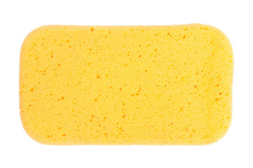 Yellow Sponge isolated on white background
