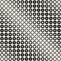 Abstract black and white pattern background. Seamless geometric circle halftone. Stylish modern texture..