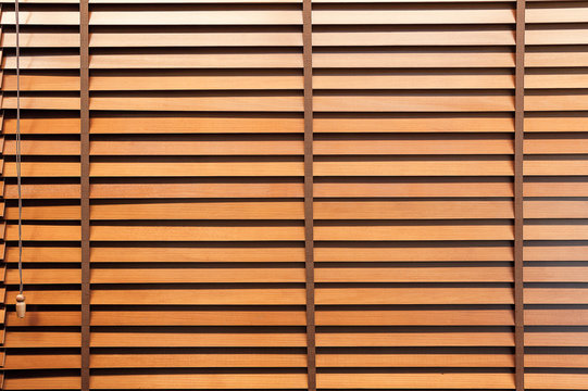 Wooden horizontal jalousie