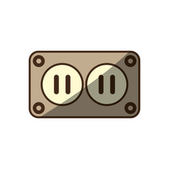 plug electric socket vector icon illustration graphic design