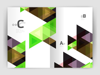 Vector triangle print template