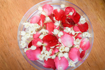 water with floating flowers, Traditional culture in Thai general