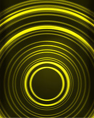 Neon circles abstract background