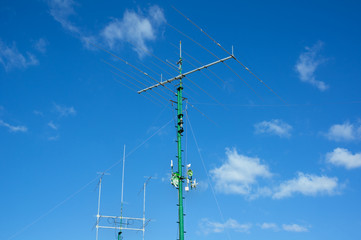 Antenna and satellite - equipment for receiving of data and signal. Aerial transmission of...