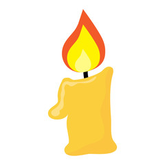 Candle isolated illustration on white background