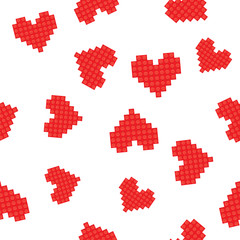 Seamless background with hearts.