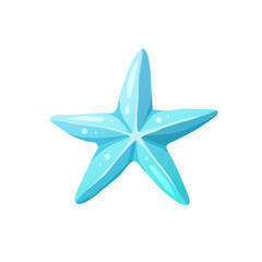 Bright cartoon starfish icon. Colorful sea star symbol isolated on white background. Vector illustration.