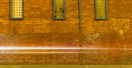 brick wall long exposure