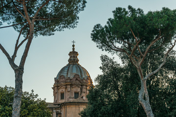 Domed roof of Santa Maria di Loreto church