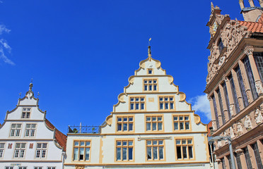 Lemgo: Malerische Bürgerhäuser am Rathaus (Nordrhein-Westfalen)